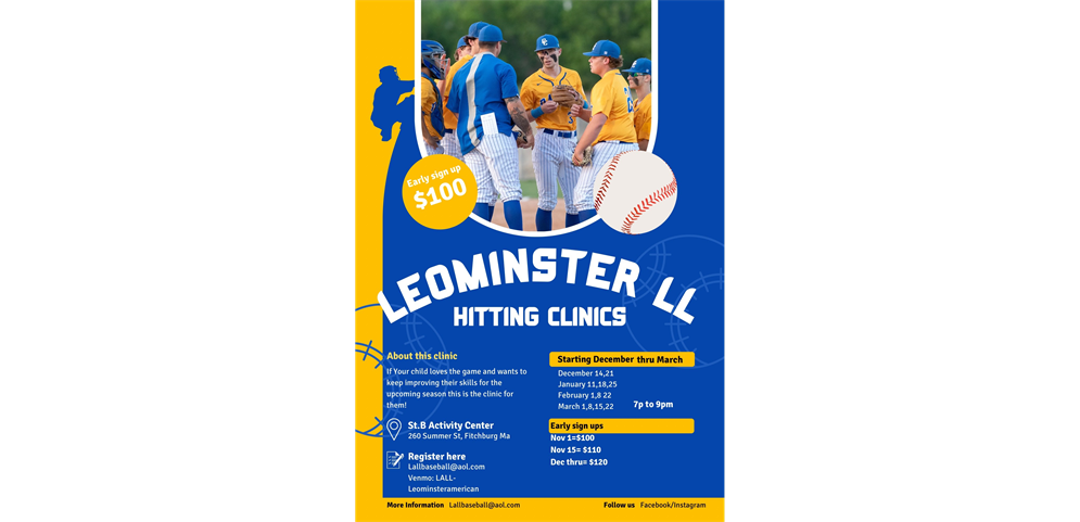 Leominster LL Hitting Clinics at St B's